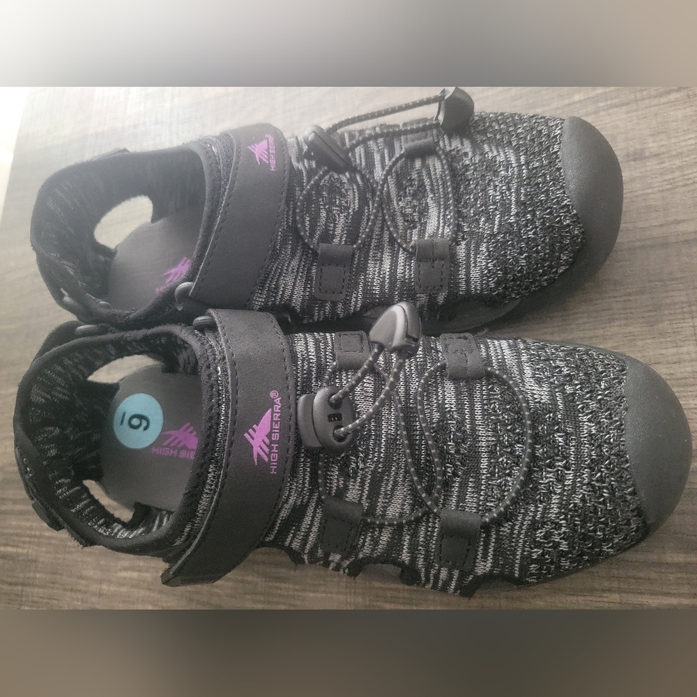 High Sierra Black and Purple Outdoor Sport / Hiking Sandal